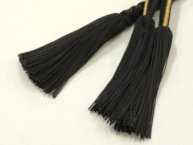 平和屋着物●和装小物　振袖用帯締め　装飾　ちりめん細工　ビーズ　金糸　撚り房　逸品　AABG0633ay