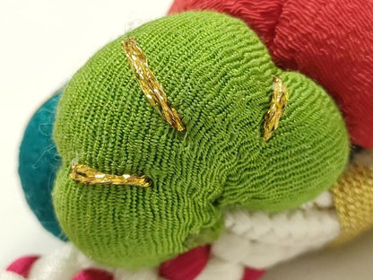 平和屋着物●和装小物　振袖用帯締め　装飾　ちりめん細工　松梅　つまみ細工　パール　金糸　逸品　AABG0641ay