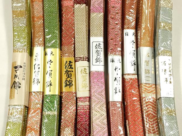 平和屋着物●和装小物　帯締め10本セット　本場筑前博多織　佐賀錦　金糸　逸品　全て未使用　AABG0643ay