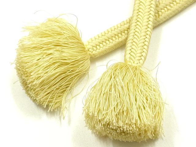 平和屋着物●極上　有職組紐道明　帯締め　冠組　淡黄色　宮内庁御用　国立博物館御用　東京芸術大学御用 　逸品　AABG0657ay