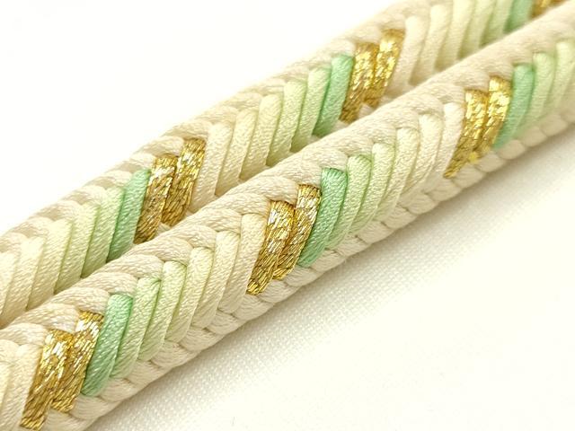 平和屋着物●極上　有職組紐道明　帯締め　奈良組　丸胡蝶　金糸　宮内庁御用　国立博物館御用　東京芸術大学御用 　逸品　AABG0679ay