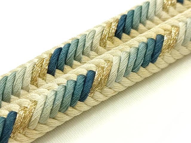 平和屋着物●極上　有職組紐道明　帯締め　奈良組　丸胡蝶　金糸　宮内庁御用　国立博物館御用　東京芸術大学御用 　逸品　AABG0687ay