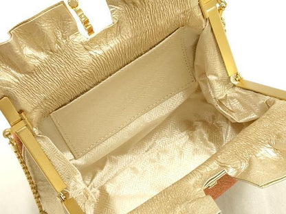 平和屋着物●和装小物　和装バッグ・草履セット　伊と忠　佐賀錦　ハンドバッグ　金糸　逸品　AABG0708ay