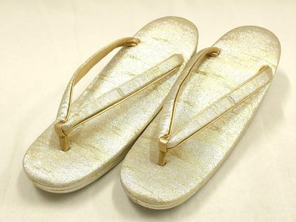 平和屋着物●和装小物　和装バッグ・草履セット　伊と忠　つづれ　ハンドバッグ　2way　金銀糸　逸品　AABG0716ay