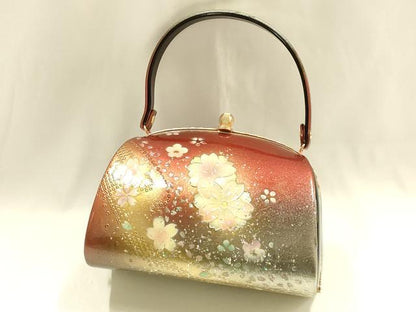平和屋着物▼和装小物　和装バッグ　振袖用　ハンドバッグ　花柄　暈し　逸品　AABG0729ay