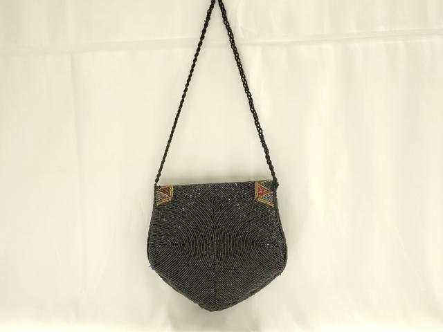 平和屋着物▼和装小物　和装バッグ　ショルダーバッグ　ビーズバッグ　マグネット式　逸品　AABG0740ay