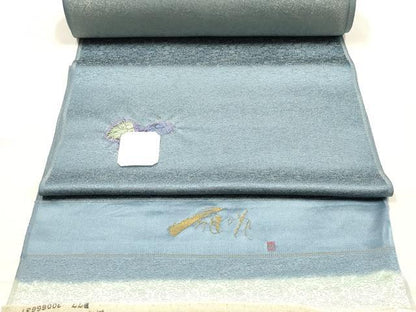 平和屋着物●久保田一竹　幻の辻が花　小紋　反物　着尺　金通し地　正絹　逸品　未使用　AABG0762ay