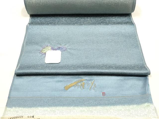 平和屋着物●久保田一竹　幻の辻が花　小紋　反物　着尺　金通し地　正絹　逸品　未使用　AABG0762ay