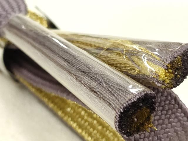 平和屋本店●和装小物　帯締め・帯揚げセット　高麗組 綾出し　舞花文　暈し染め　金糸　金彩　逸品　未使用　AABG0763ay