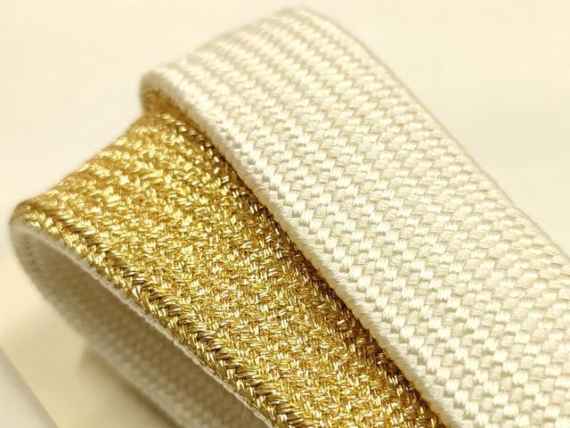 平和屋本店●和装小物　帯締め・帯揚げ・扇子セット　礼装用　手刺繍　高麗組 綾出し　花柄　金彩　亀房付き　逸品　未使用　AABG0766ay