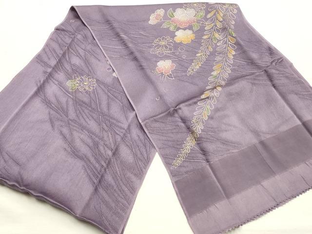 平和屋本店●和装小物　帯締め・帯揚げセット　高麗組 綾出し　花柄　金糸　金彩　逸品　未使用　AABG0768ay