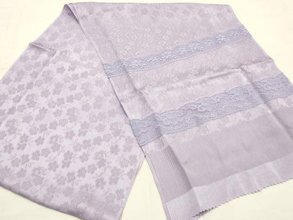 平和屋本店●和装小物　帯締め・帯揚げセット　小花地紋　レース　平組　金糸　逸品　未使用　AABG0769ay