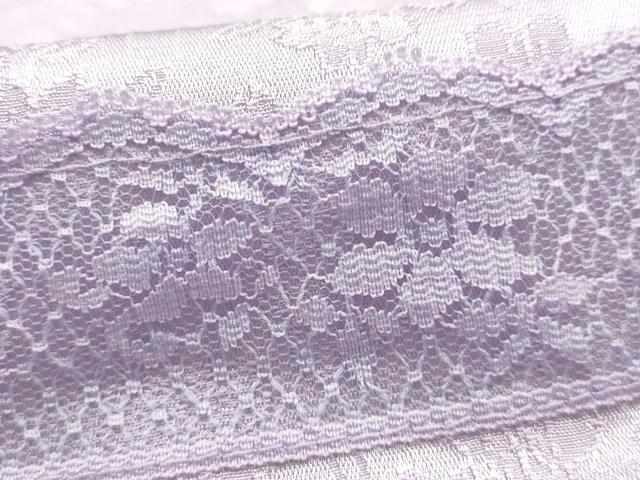 平和屋本店●和装小物　帯締め・帯揚げセット　小花地紋　レース　平組　金糸　逸品　未使用　AABG0769ay