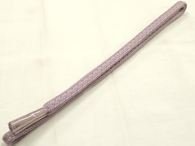 平和屋本店●和装小物　帯締め・帯揚げセット　小花地紋　レース　平組　金糸　逸品　未使用　AABG0769ay