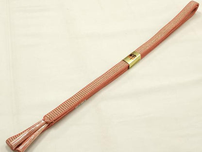 平和屋本店●和装小物　帯締め・帯揚げセット　草花文　暈し染め　金糸　金彩　逸品　未使用　AABG0777ay