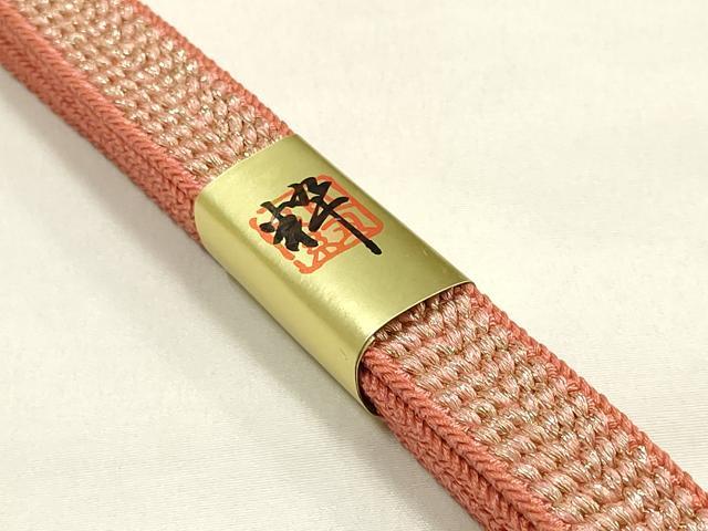 平和屋本店●和装小物　帯締め・帯揚げセット　草花文　暈し染め　金糸　金彩　逸品　未使用　AABG0777ay