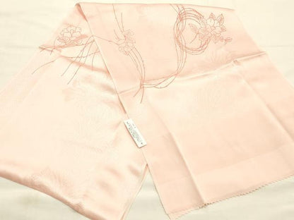 平和屋本店●和装小物　帯締め・帯揚げセット　蔦草花文　椿　金糸　暈し　逸品　未使用　AABG0779ay
