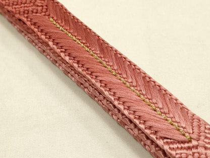 平和屋本店●和装小物　帯締め・帯揚げセット　蔦草花文　椿　金糸　暈し　逸品　未使用　AABG0779ay