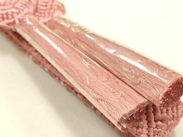 平和屋本店●和装小物　帯締め・帯揚げセット　蔦草花文　椿　金糸　暈し　逸品　未使用　AABG0779ay