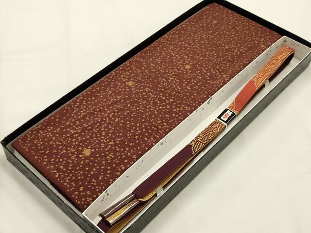 平和屋着物●和装小物　帯締め・帯揚げセット　高麗組　大小霰　暈し　金糸　逸品　未使用　AABG0781ay