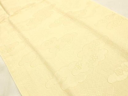 平和屋着物●和装小物　帯締め・帯揚げセット　礼装用　貝ノ口組　雲取り吉祥地紋　金糸　逸品　未使用　AABG0788ay