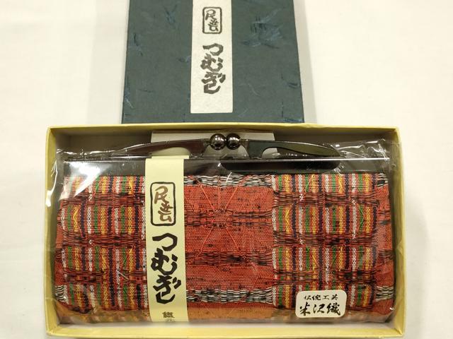 平和屋着物▼和装小物　財布・巾着まとめて10点　紬　絣　米沢織　伊予かすり　逸品　未使用品あり　AABG0792ay