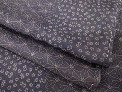 平和屋着物●上質な小紋 麻の葉間道 正絹 逸品 未使用 AABG0814ck