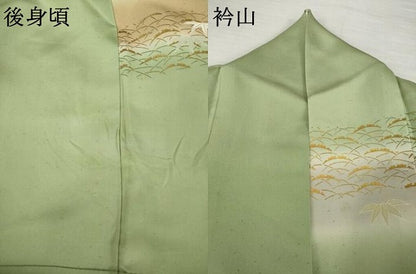 平和屋着物●創業460年・千總 訪問着 駒刺繍 舞花文 暈し染め 金彩 正絹 逸品 AABG0821ck