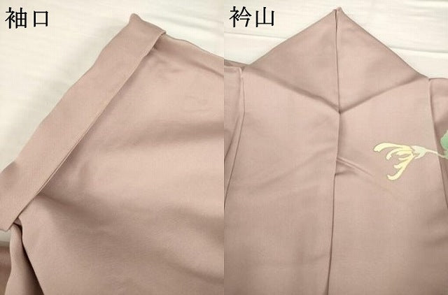 平和屋着物●訪問着　草花文　正絹　逸品　AABG0831ck