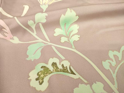 平和屋着物●訪問着　草花文　正絹　逸品　AABG0831ck