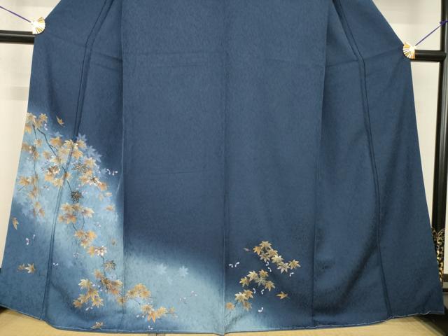 平和屋着物●訪問着 楓 暈し染め 金彩 正絹 逸品 未使用 AABG0832ck