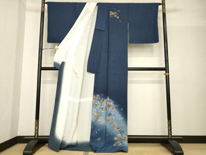 平和屋着物●訪問着 楓 暈し染め 金彩 正絹 逸品 未使用 AABG0832ck
