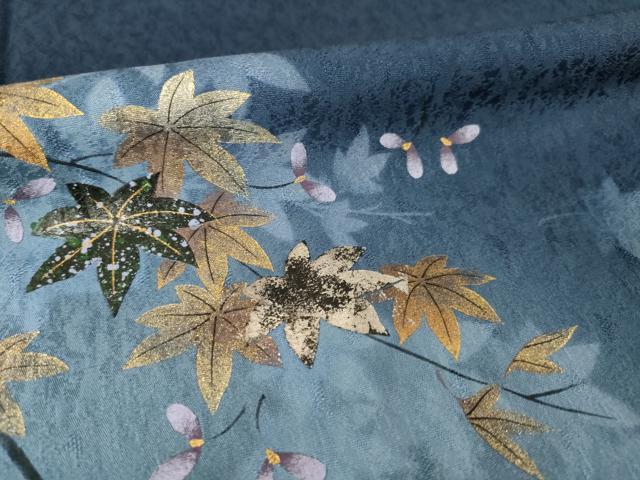 平和屋着物●訪問着 楓 暈し染め 金彩 正絹 逸品 未使用 AABG0832ck
