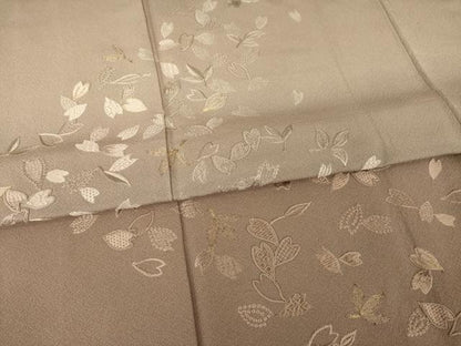 平和屋着物●ファッションデザイナー　コシノアヤコ 　訪問着　総刺繍　舞桜文　暈し染め　金糸　正絹　逸品　AABG0833ck