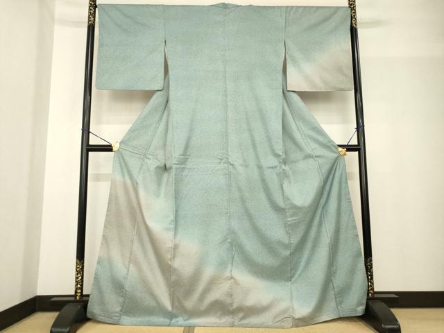 平和屋着物●本場大島紬 染大島 訪問着 霞文 暈し染め 正絹 逸品 AABG0835ck