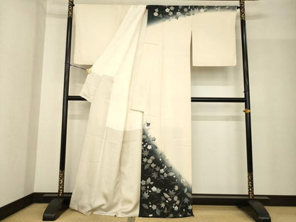 平和屋着物●皇室デザイナー 中村乃武夫 訪問着 吹き寄せ文 暈し染め 金彩 正絹 逸品 AABG0836ck