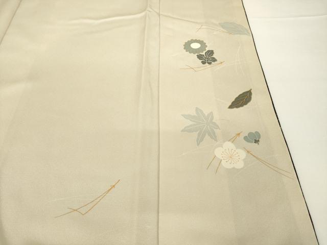 平和屋着物●皇室デザイナー 中村乃武夫 訪問着 吹き寄せ文 暈し染め 金彩 正絹 逸品 AABG0836ck
