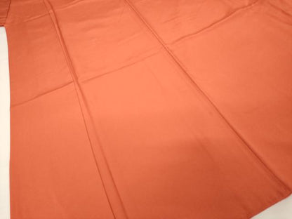 平和屋着物■上質な色無地 樺色 正絹 逸品 AABG0848ck