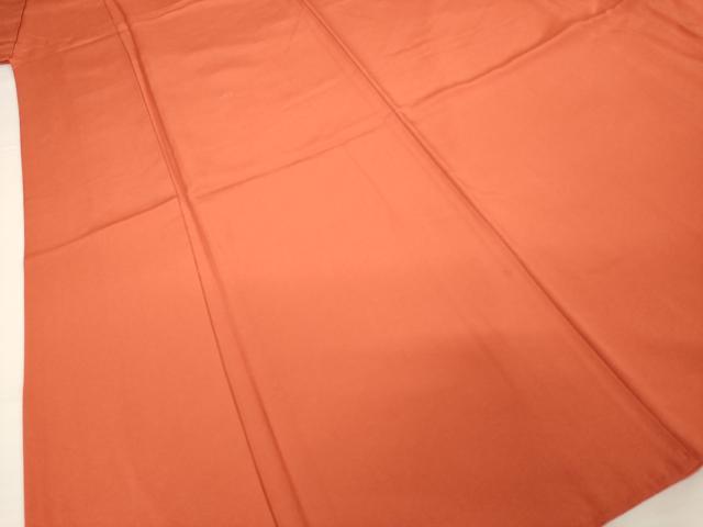 平和屋着物■上質な色無地 樺色 正絹 逸品 AABG0848ck
