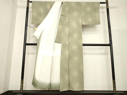 平和屋着物■上質な小紋 枝垂れ文 暈し染め 正絹 逸品 AABG0852ck