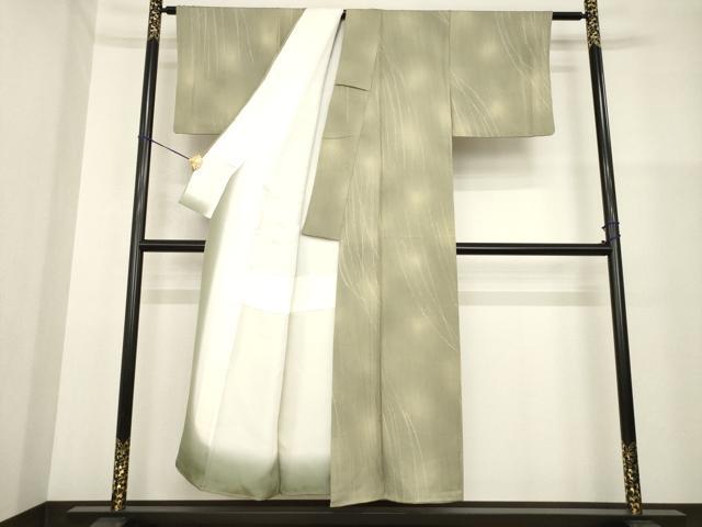 平和屋着物■上質な小紋 枝垂れ文 暈し染め 正絹 逸品 AABG0852ck