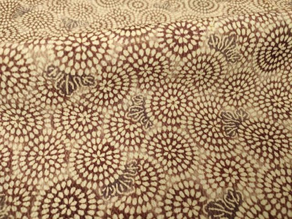 平和屋着物■上質な小紋 型染め 菊尽くし 鬼しぼ縮緬 正絹 逸品 AABG0855ck