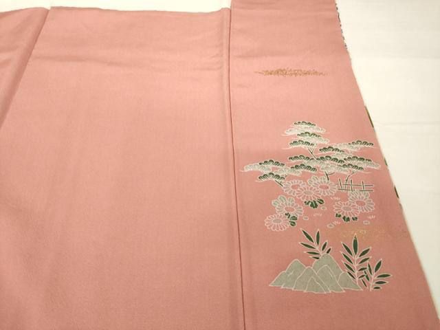 平和屋着物■訪問着 風景文 暈し染め 金彩 正絹 逸品 AABG0856ck