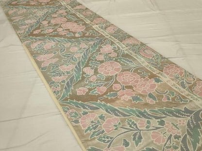 平和屋着物◎六通柄袋帯　更紗花文　正絹　逸品　AABG0916ou