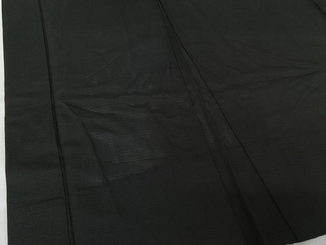 平和屋着物▽男性 羽織 黒紋付 スリーシーズン 春夏秋 塵除け 暗黒色 正絹 逸品 AABG0930jh