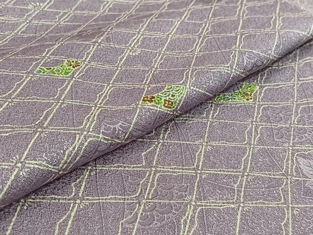 平和屋着物▽小紋 単衣 地紙花文 洗える着物 AABG0932jh
