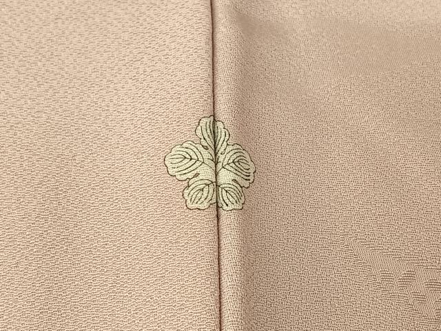 平和屋着物▽上質な小紋 単衣 雪芝吉祥文 正絹 逸品 AABG0933jh