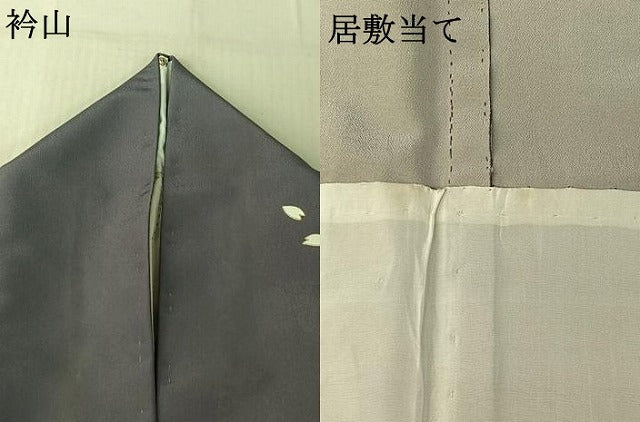 平和屋着物▽訪問着 単衣 人物花文 金彩 洗える着物 AABG0946jh
