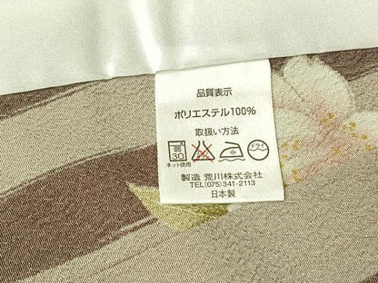平和屋着物▽小紋 単衣 舞花文 洗える着物 AABG0948jh