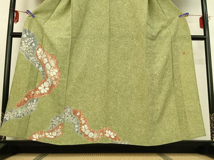 平和屋着物▽十日町 名門 滝泰謹製 訪問着 単衣 辻が花 正絹 逸品 AABG0953jh